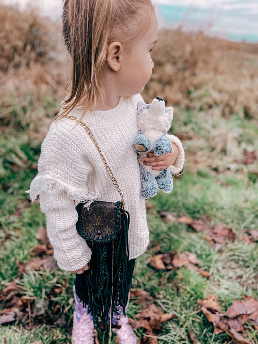 Mini Authentic LV Fringe Purse