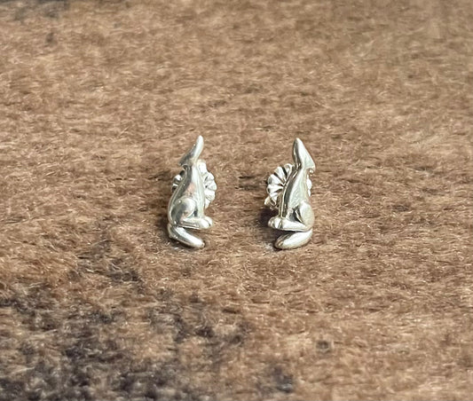 Crystal Coyote Stud Earrings
