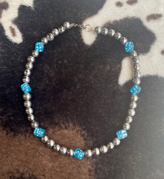 Favorite Blue Jeans Choker Necklace