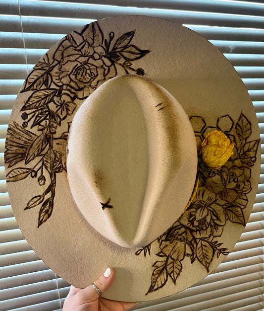 Custom Burned Felt Hats