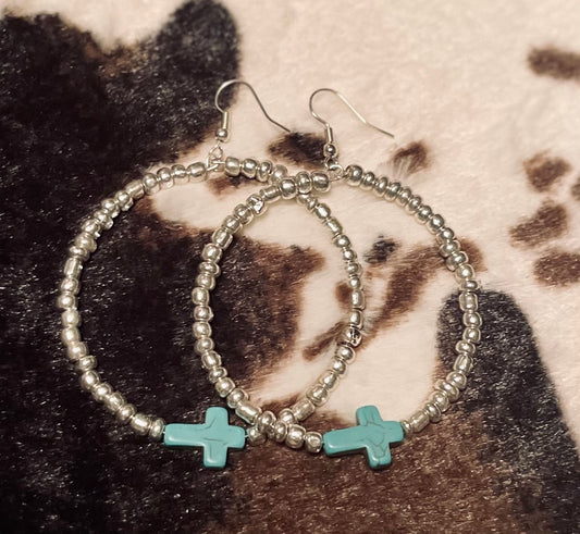 Small Town Sunday Hoop Earrings
