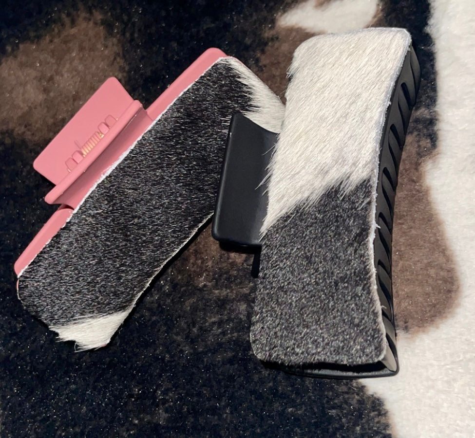 Cow Hide Claw Clip