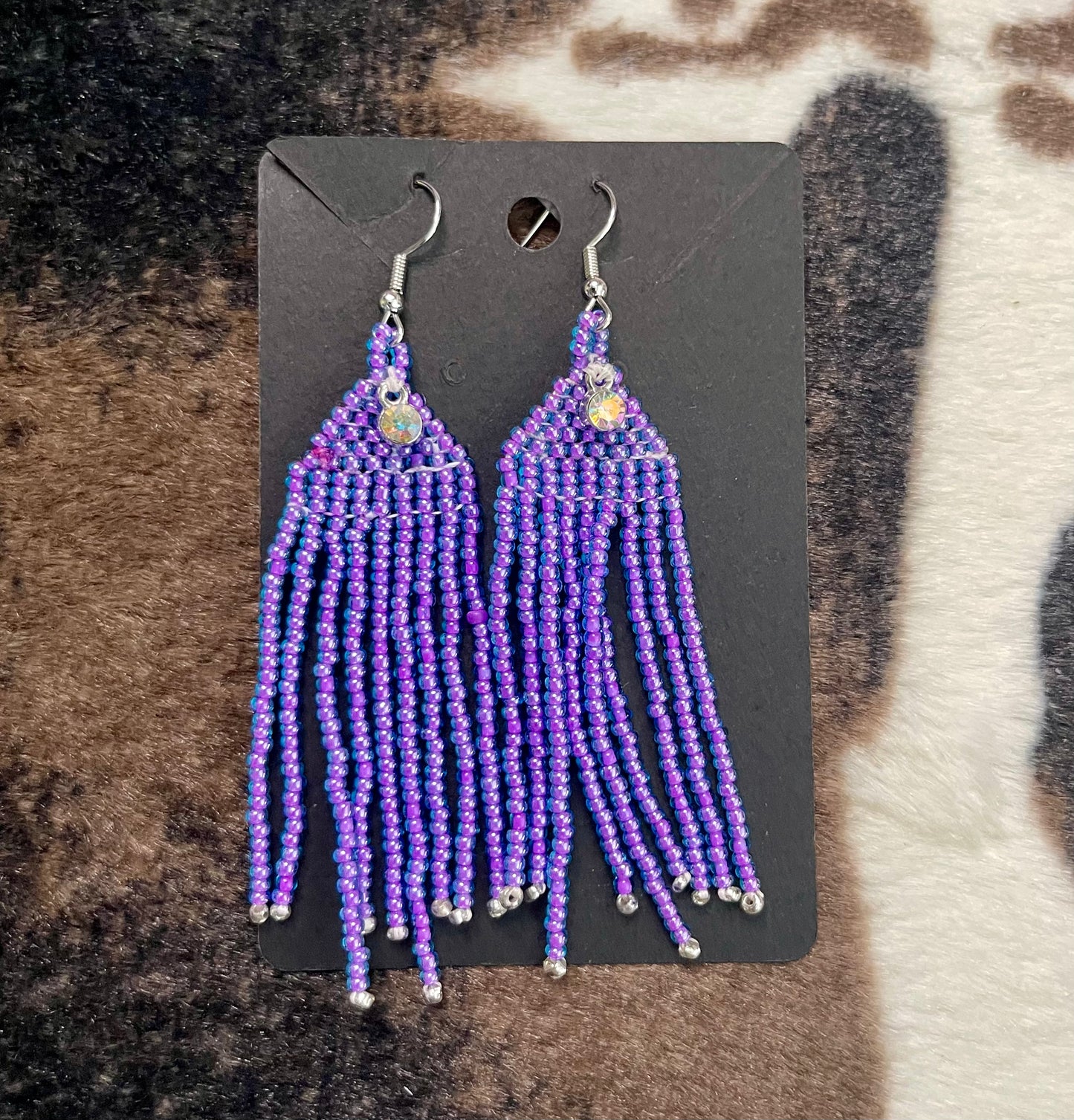 Purple Slime Beaded Earrings