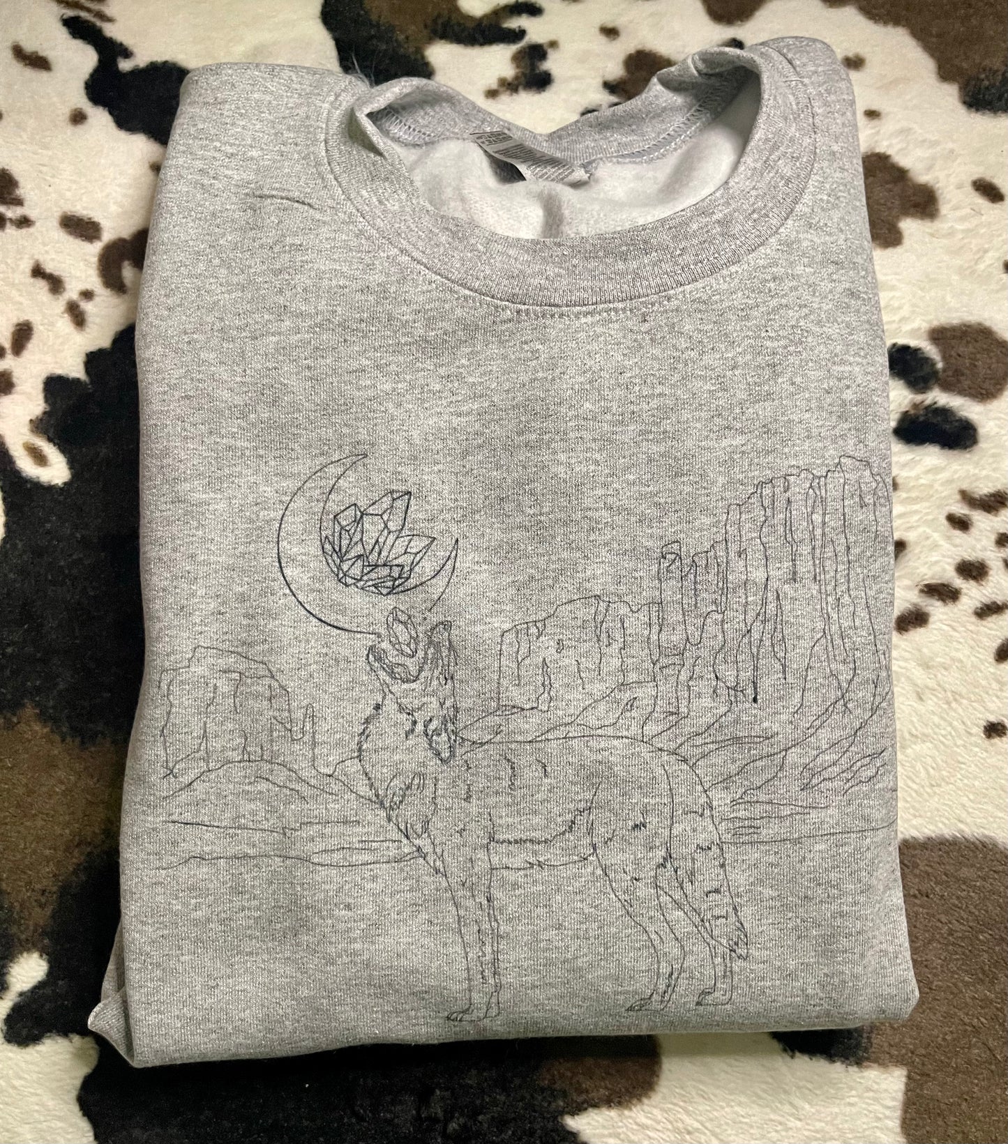 Crystal Coyote Crewneck Sweater