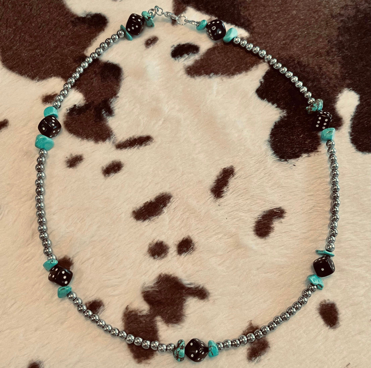 Loaded Dice Choker Necklace