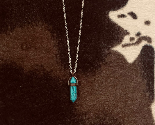 Crystal Pendant Chain Necklace