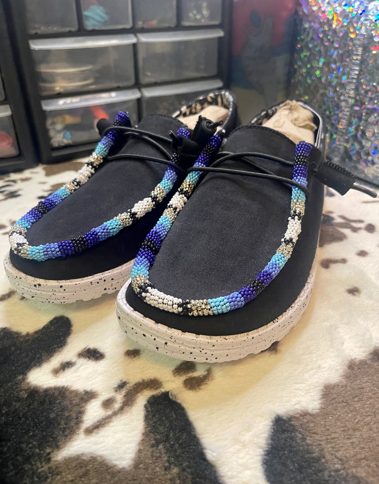 Custom Beaded HeyDudes