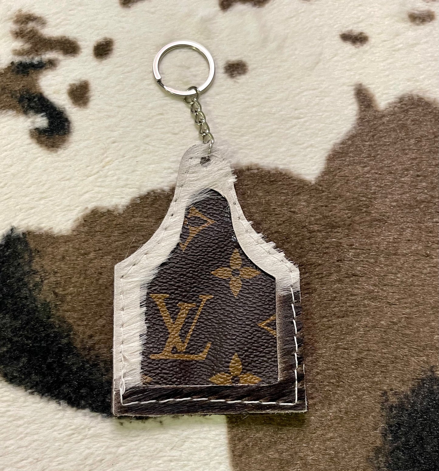 LV Cow Tag Keychains