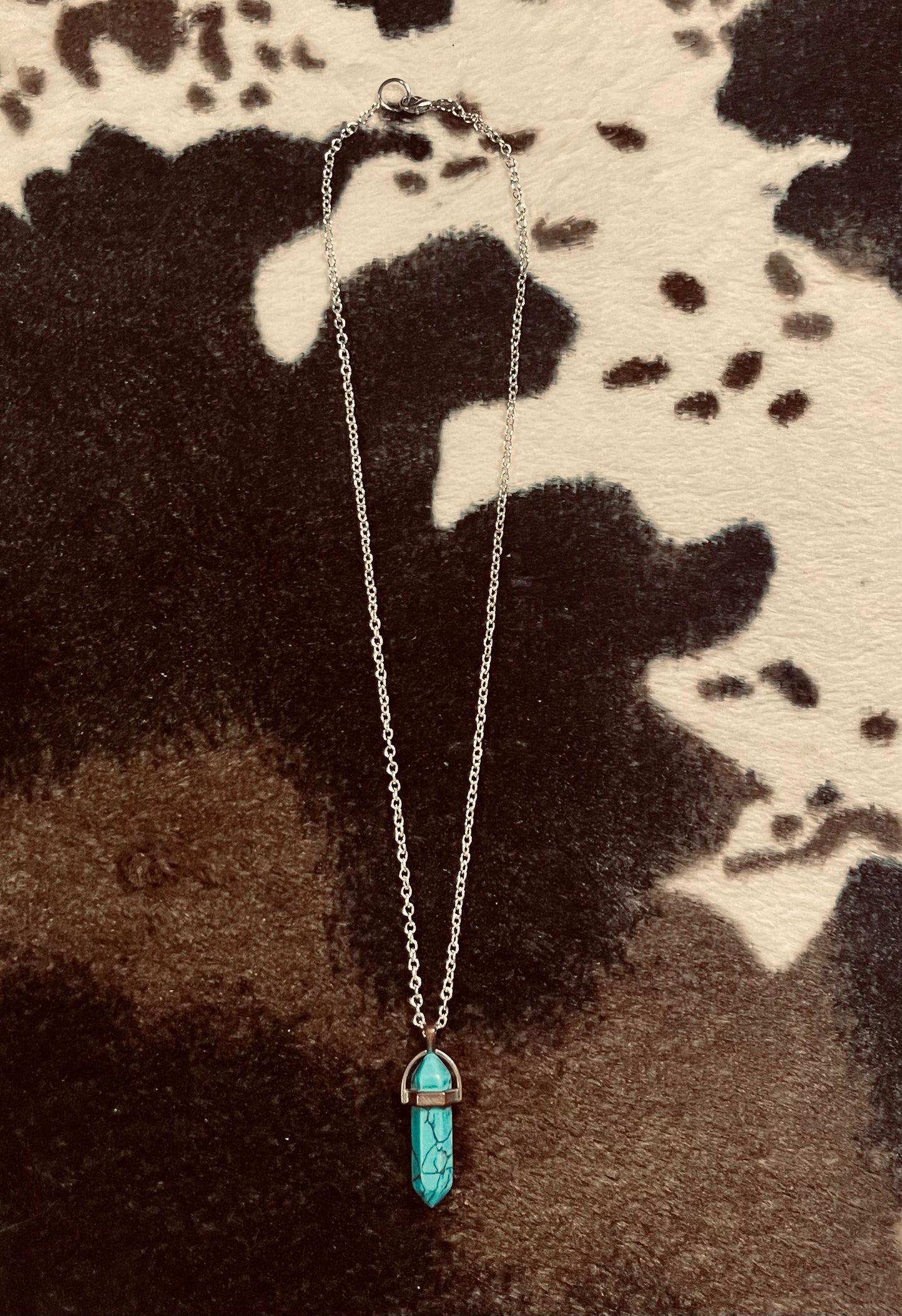 Crystal Pendant Chain Necklace