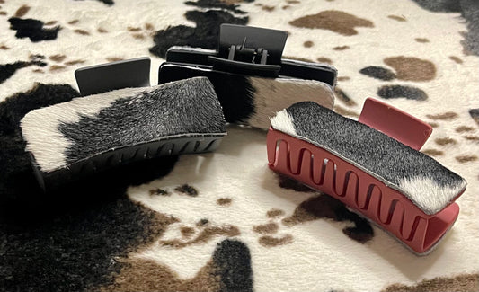 Cow Hide Claw Clip