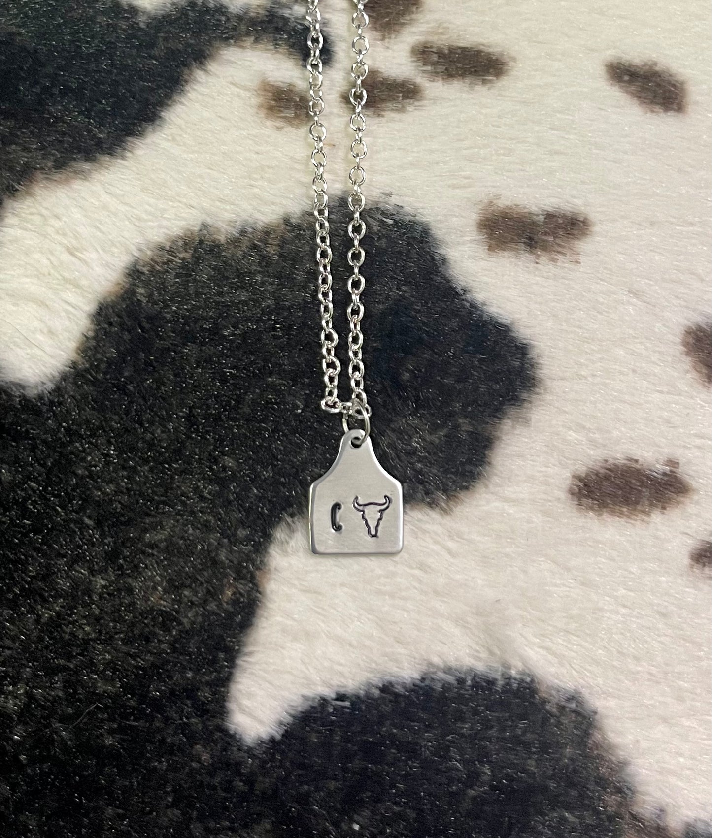 Mini Cow Tag Necklaces