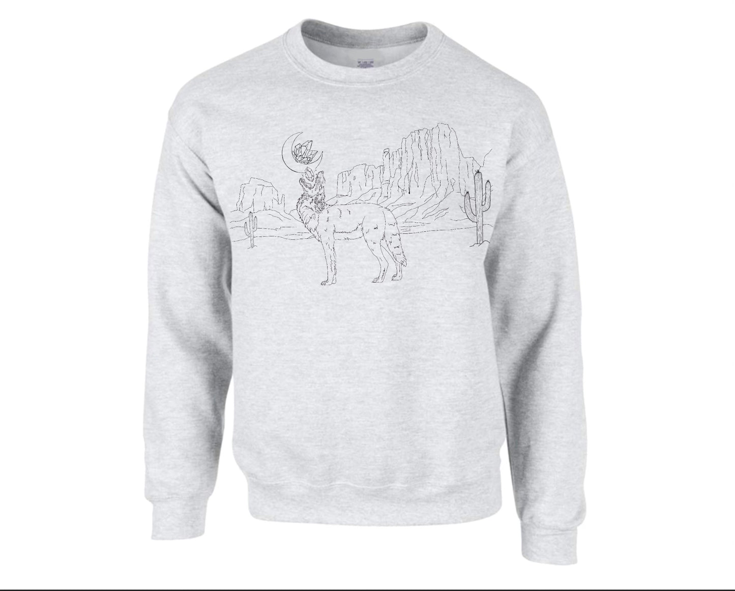Crystal Coyote Crewneck Sweater