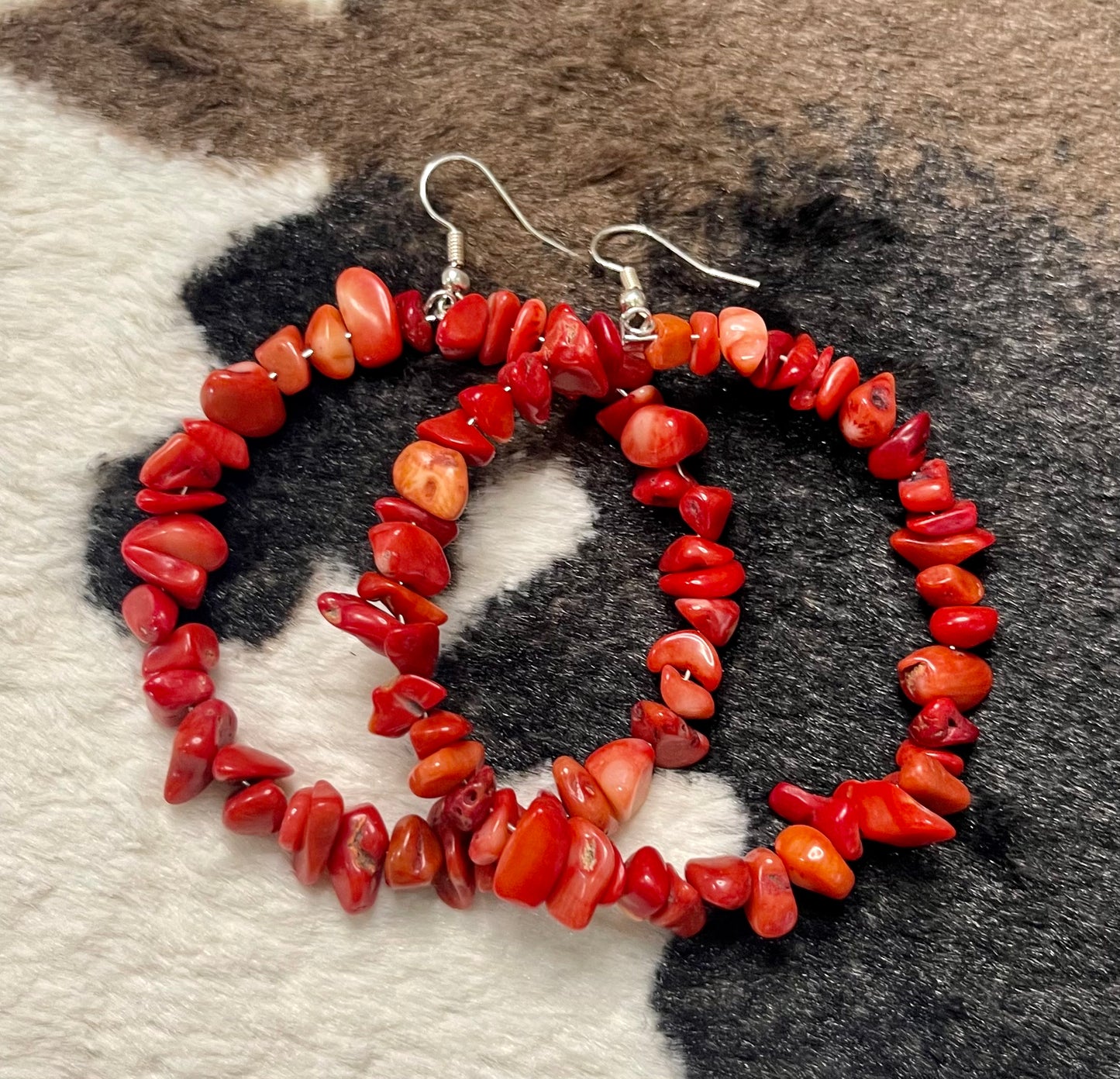 Red Rock Hoop Earrings