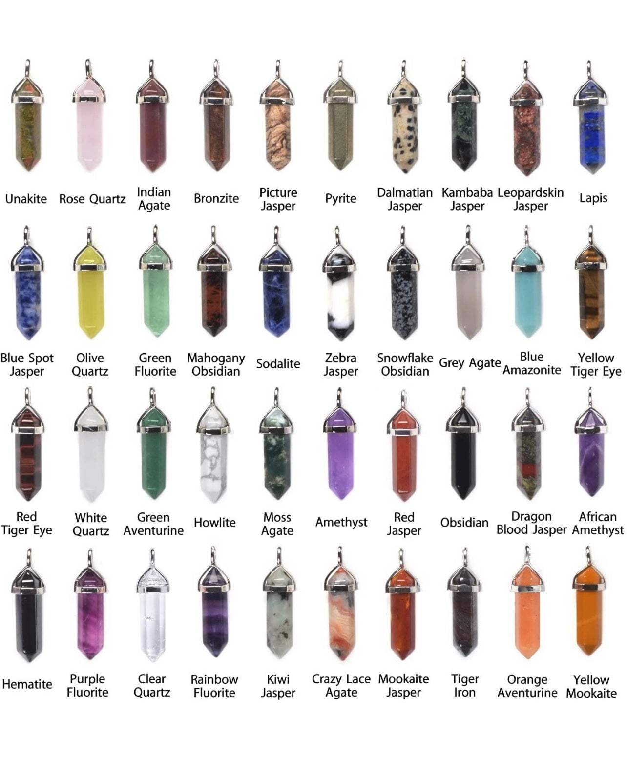 Crystal Pendant Chain Necklace