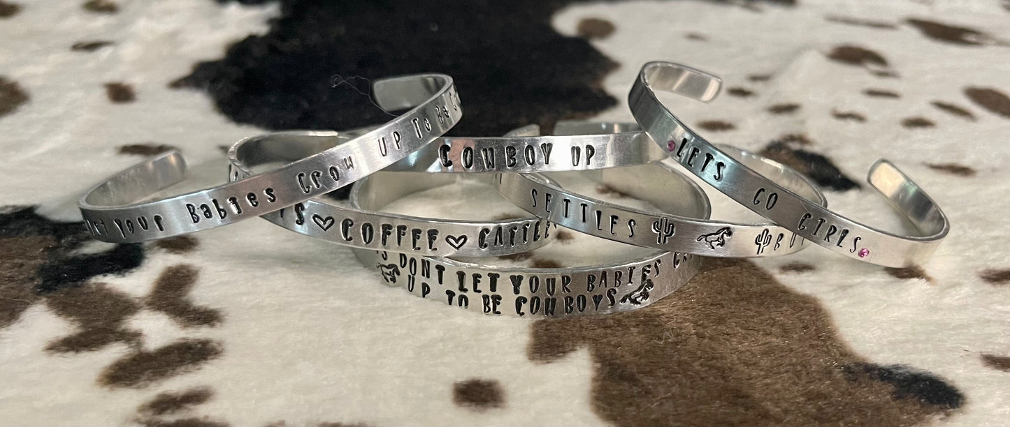 Metal Stamped Cuff Bracelet