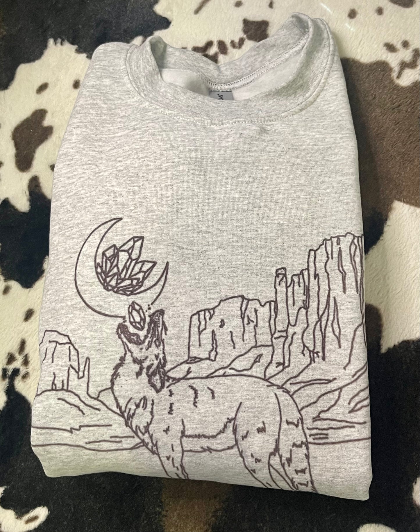 Crystal Coyote Crewneck Sweater
